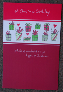 Christmas Birthday card